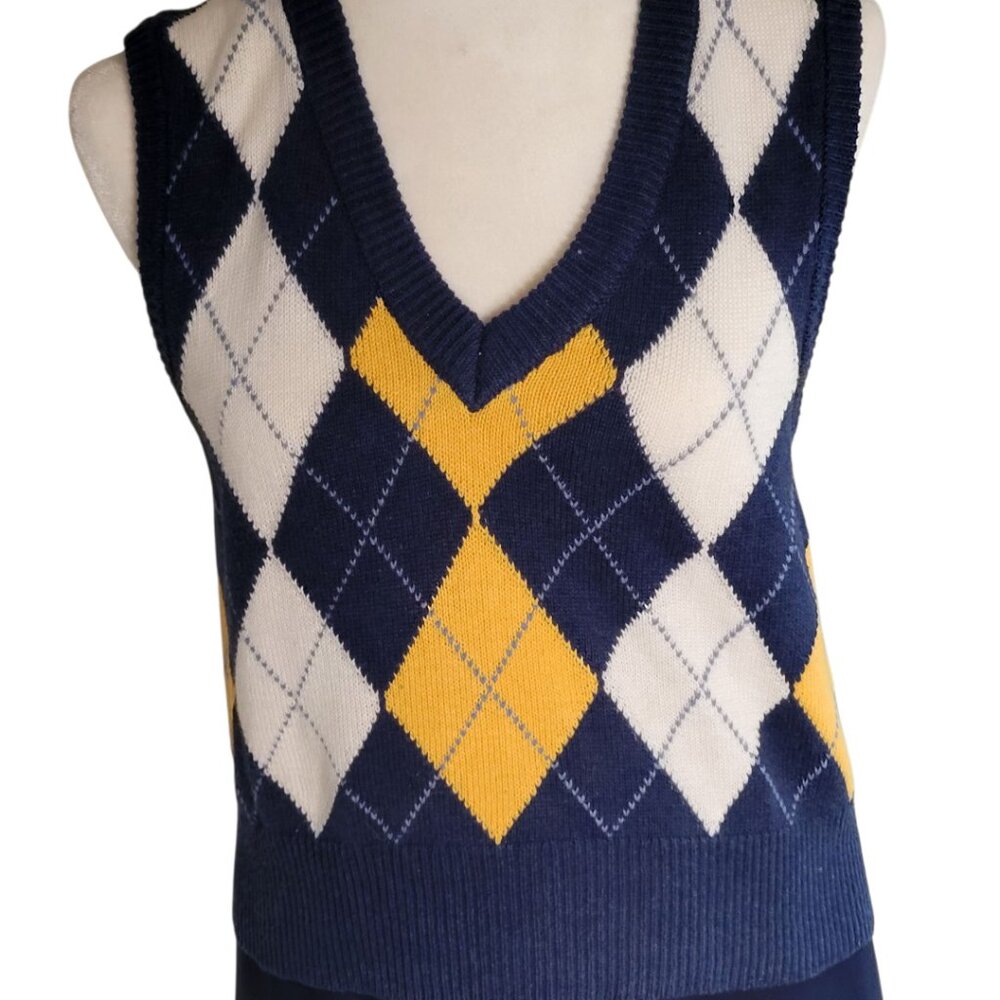 American Eagle retro Argyle Sweater Vest